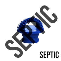 Male Safety Bump for Septic Use - Blue
